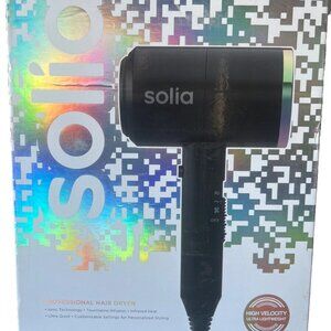 Solia Black Holographic Titanium Professional Hair Dryer Ultra Quit High Speed